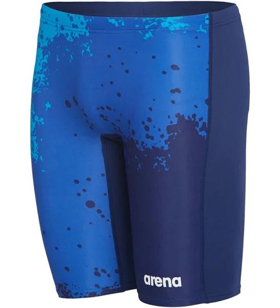 Arena Men's Spraypaint Maxlife Jammer Swimsuit - Navy/Navy | Polyester - Swimoutlet.com
