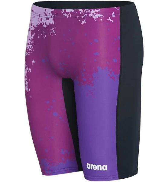 Arena Men's Spraypaint Maxlife Jammer Swimsuit - Purple/Black | Polyester - Swimoutlet.com