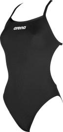 Arena Solid Light Tech High Swimsuit - Black White