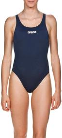 Arena Solid Swim Tech High Swimsuit - Navy/White