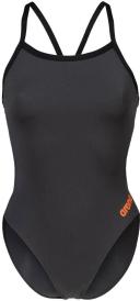 Arena Women's Team Swimsuit Challenge Solid Swimsuit - Asphalt/Black