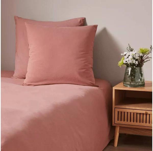 Arlo Stonewash European Pillowcase | Pink | Cotton