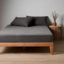 Arlo Stonewash Fitted Sheet | Blue | Double Bed | Cotton