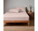 Arlo Stonewash Fitted Sheet | Pink | Double Bed | Cotton