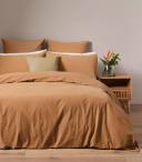 Arlo Stonewash Quilt Cover Set | Brown | King Bed | Cotton