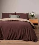 Arlo Stonewash Quilt Cover Set | Brown | Super King Bed | Cotton