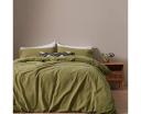 Arlo Stonewash Quilt Cover Set | Green | Super King Bed | Cotton