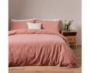 Arlo Stonewash Quilt Cover Set | Pink | Queen Bed | Cotton