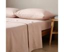 Arlo Stonewash Sheet Set | Pink | Super King Bed | Cotton