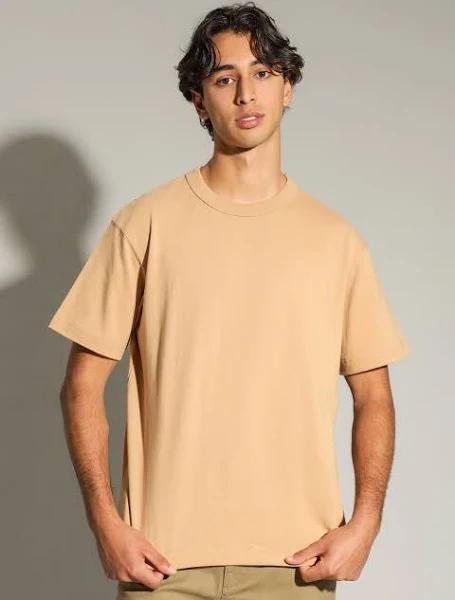 Article One Heavyweight Crew Tee in Toffee Beige M