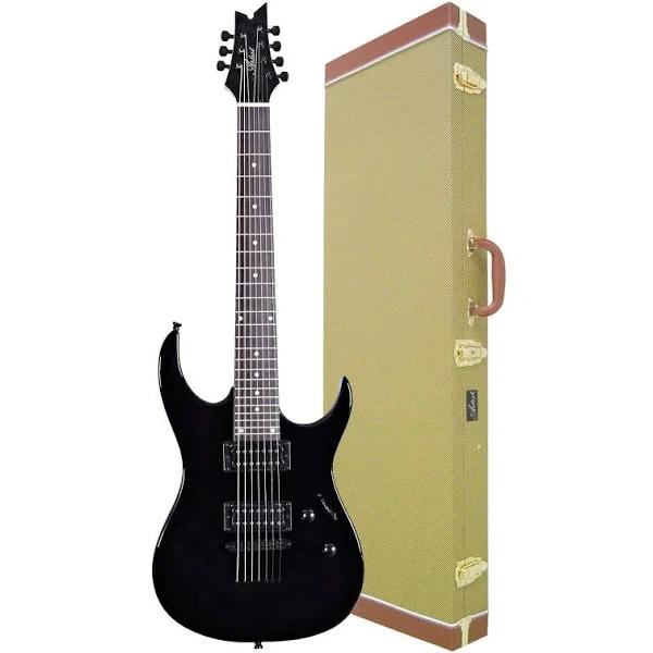 Artist Spiritus7 Black 7 String Electric Guitar & Tweed Case