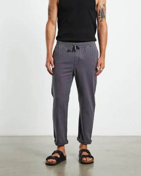 Arvust Mens Brody Linen Pants Charcoal Grey Size 28