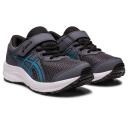 ASICS Boy's Sneaker Carrier Gray & Island Blue Contend 8 PS Sneaker Little Kid 12