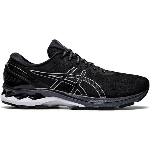 ASICS Gel-Kayano 27 Black/Silver Men's Running Shoes, Size: 10