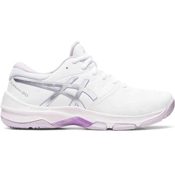 ASICS Gel-Netburner 20 D Wide Womens Netball Shoe - White/Pure Silver