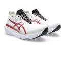 ASICS GEL-Nimbus 25 Anniversary Mens, 12 / White/Classic Red 100