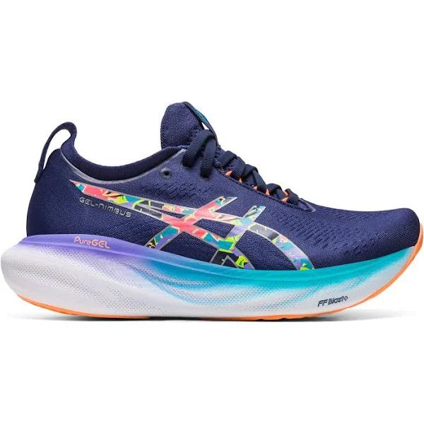 ASICS Gel Nimbus 25 Lite-Show Womens Running Shoes Print US 11