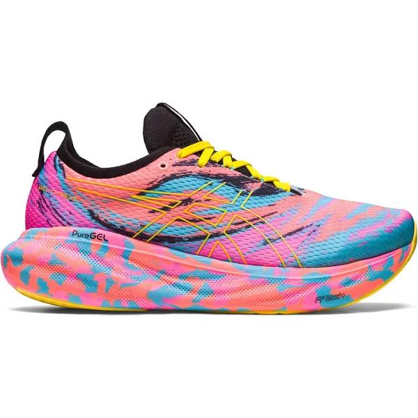 ASICS Gel Nimbus 25 Running Shoes Pink Blue Yellow - 49