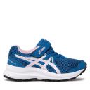 ASICS Girls' Contend 7 Pre-School Running Shoes (Lake Drive/Barely Rose, Size 2.5 US)