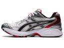ASICS Grey and Red Kayano 14 Sneakers
