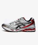 ASICS Grey and Red Kayano 14 Sneakers