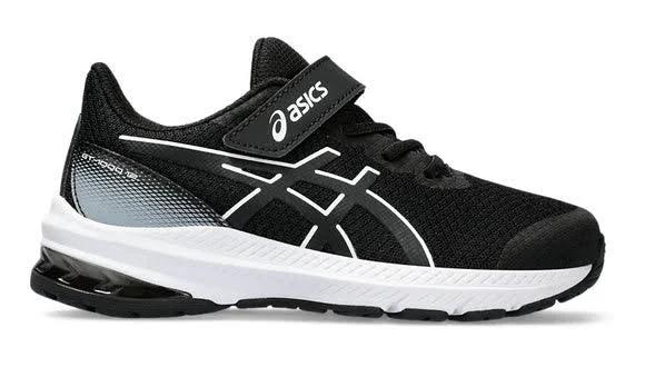 ASICS GT 1000 12ps Velcro - Black White 13 / Black White