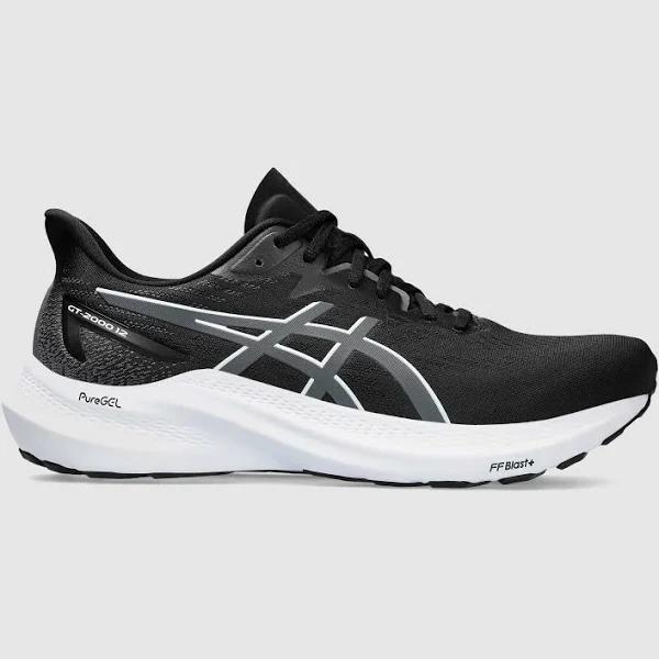 ASICS GT 2000 12 Men Shoe Black/Grey 10.5 4E