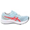 ASICS Jolt 3 PS Aqua/Pink Mesh Childrens Lace Up Sports Trainers Colou