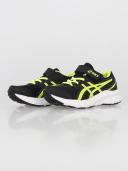 ASICS Jolt 3 PS Black/Hazard Green Mesh Childrens Sports Trainers Colo
