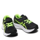 ASICS Jolt 3 PS Black/Hazard Green Mesh Childrens Sports Trainers Colo