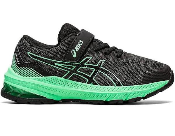 ASICS Kids Black & Green GT-1000 11 Little Kids Sneakers
