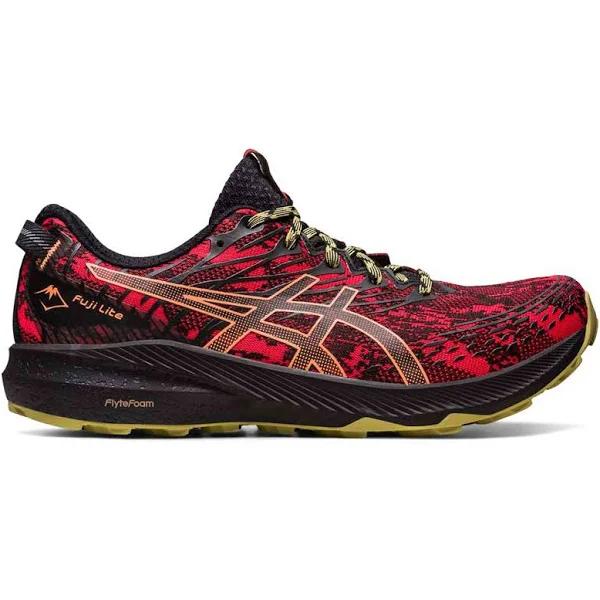 ASICS Men's Fuji Lite 3 - Trail Running Shoes - Electric Red/Black 7