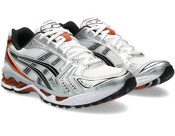ASICS Men's Gel-Kayano 14 - Sportstyle Sneakers - White/Piquant Orange 5