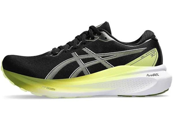 ASICS Men's GEL-Kayano 30 (2E Wide) - Running Shoes - Black/Glow Yellow 7