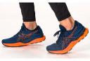 ASICS Men's GEL-Nimbus 24 - Running Shoes - French Blue/Shocking Orange 9