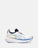 ASICS Men's GEL-Nimbus 25 - Running Shoes - White/Illusion Blue 10.5