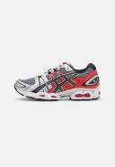 ASICS Men's GEL-Nimbus 9 - Sportstyle Sneakers - Pure Silver/Classic Red 14