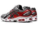 ASICS Men's GEL-Nimbus 9 - Sportstyle Sneakers - Pure Silver/Classic Red 14