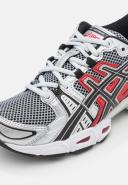 ASICS Men's GEL-Nimbus 9 - Sportstyle Sneakers - Pure Silver/Classic Red 14