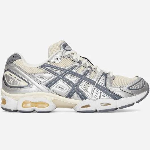 ASICS Men's GEL-Nimbus 9 - Sportstyle Sneakers - Pure Silver/Classic Red 14