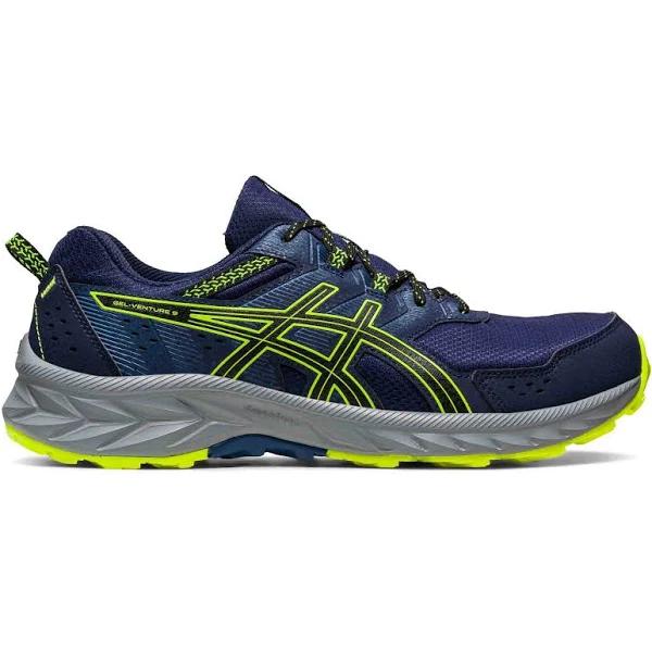 ASICS Men's GEL-Venture 9 - Trail Running Shoes - Peacoat/Safety Yellow 7.5