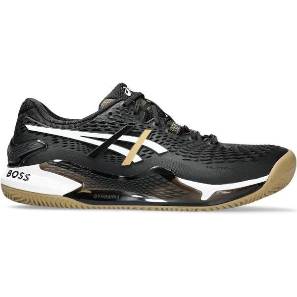 ASICS Men's Hugo Boss x Gel-Resolution 9 Clay (Herringbone) - Black/Camel 6