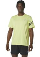 ASICS Men's Icon Short Sleeved Top - Glow Yellow/Performance Black L