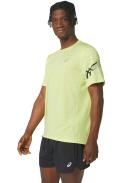 ASICS Men's Icon Short Sleeved Top - Glow Yellow/Performance Black L