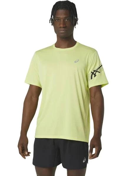 ASICS Men's Icon Short Sleeved Top - Glow Yellow/Performance Black L