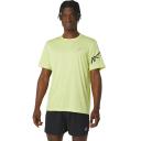 ASICS Men's Icon Short Sleeved Top - Glow Yellow/Performance Black S