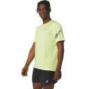 ASICS Men's Icon Short Sleeved Top - Glow Yellow/Performance Black S