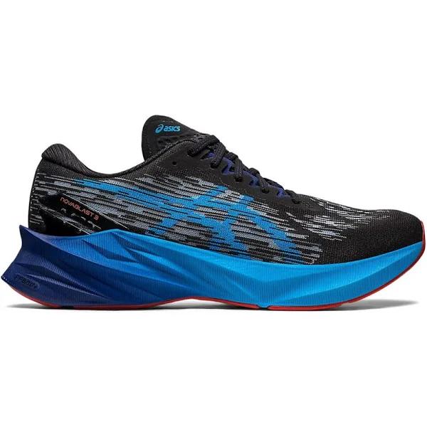 ASICS Men's Novablast 3 - Running Shoes - Black/Island Blue 15
