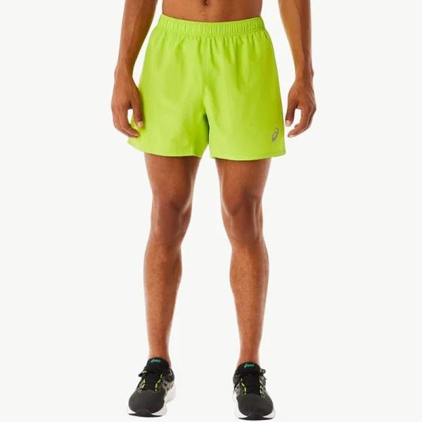 ASICS Men's Silver 5 Inch Short - Lime Zest XS