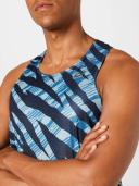 ASICS Men's Ventilate Actibreeze Singlet - Azure/Performance Black L